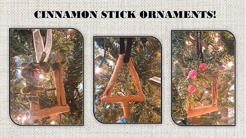 Make the best smelling Christmas ornament with Cinnamon Sticks!