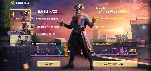 all 50 S5 Purchased rewards from the battle pass of CODM
