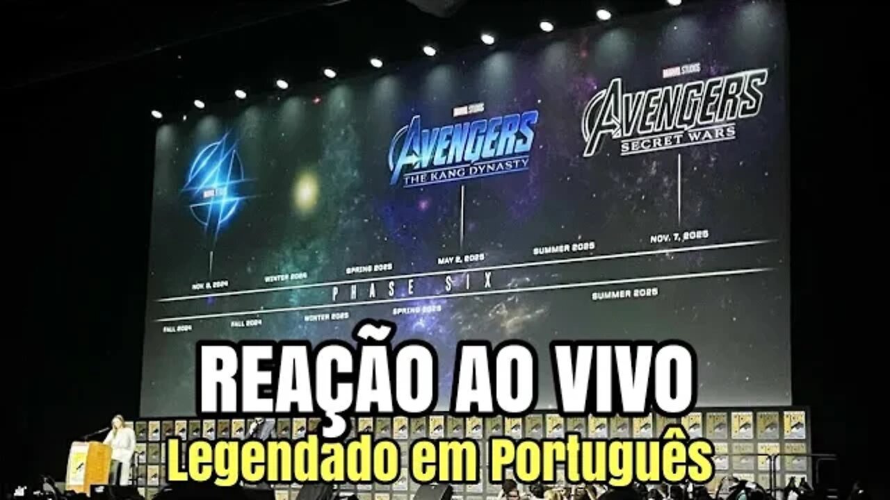 REAÇÃO AO VIVO DOS ANÚNCIOS DA MARVEL NA SDCC 2022 (Legendado em Português) | Fases 5 e 6