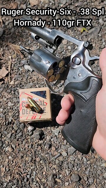 Ruger Security-Six - .38 Spl Chronograph (Hornady 110gr FTX Critical Defense)