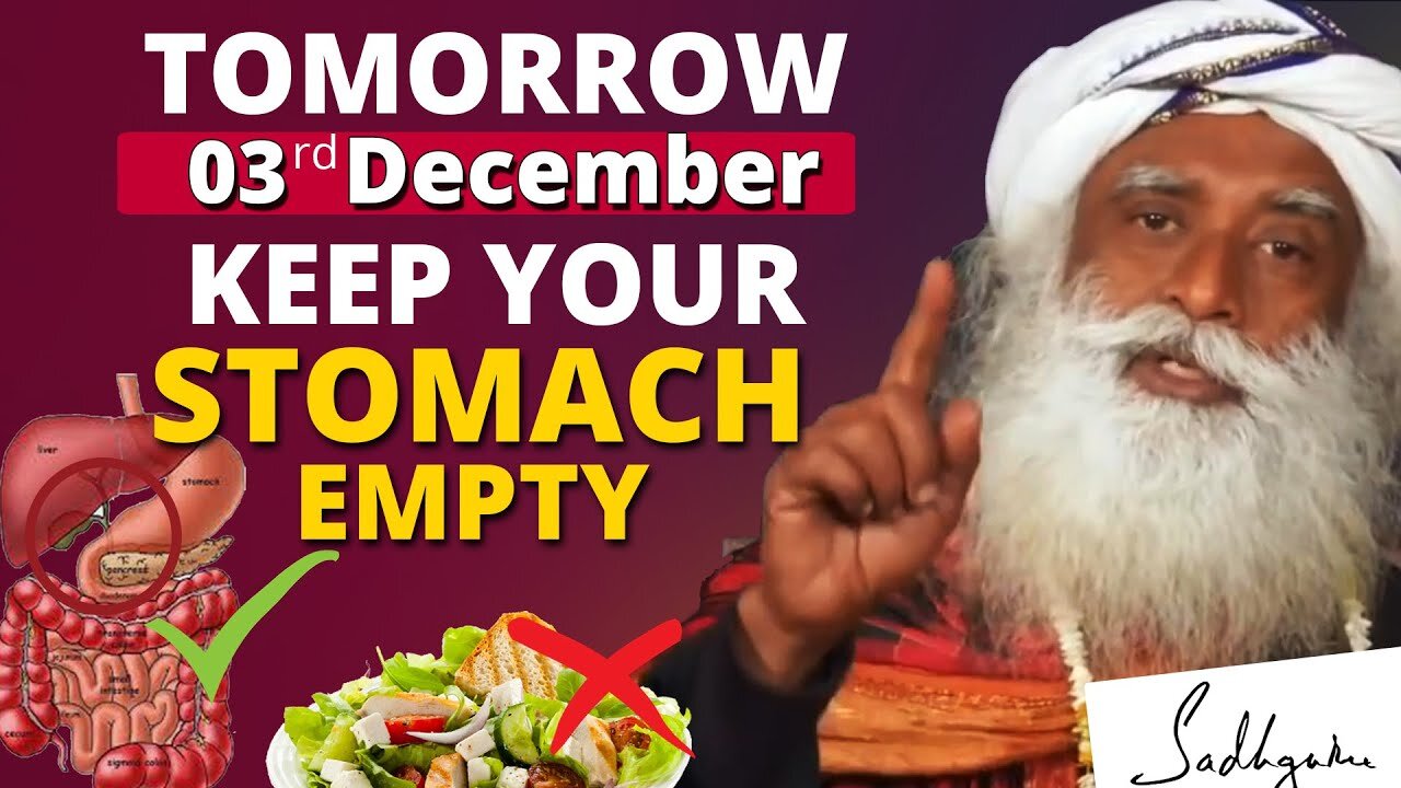 TOMORROW! DONT FORGET TO DO THIS THING!Health! Sadhguru