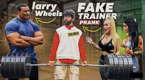 FAKE TRAINER PRANK with LARRY WHEELS I Elite Powerlifter Pretended to be a Beginner coah in Gym