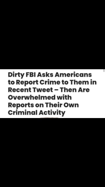 FBI Ask Americans To Report Crimes Then Get Their Own Crimes Reported To Them