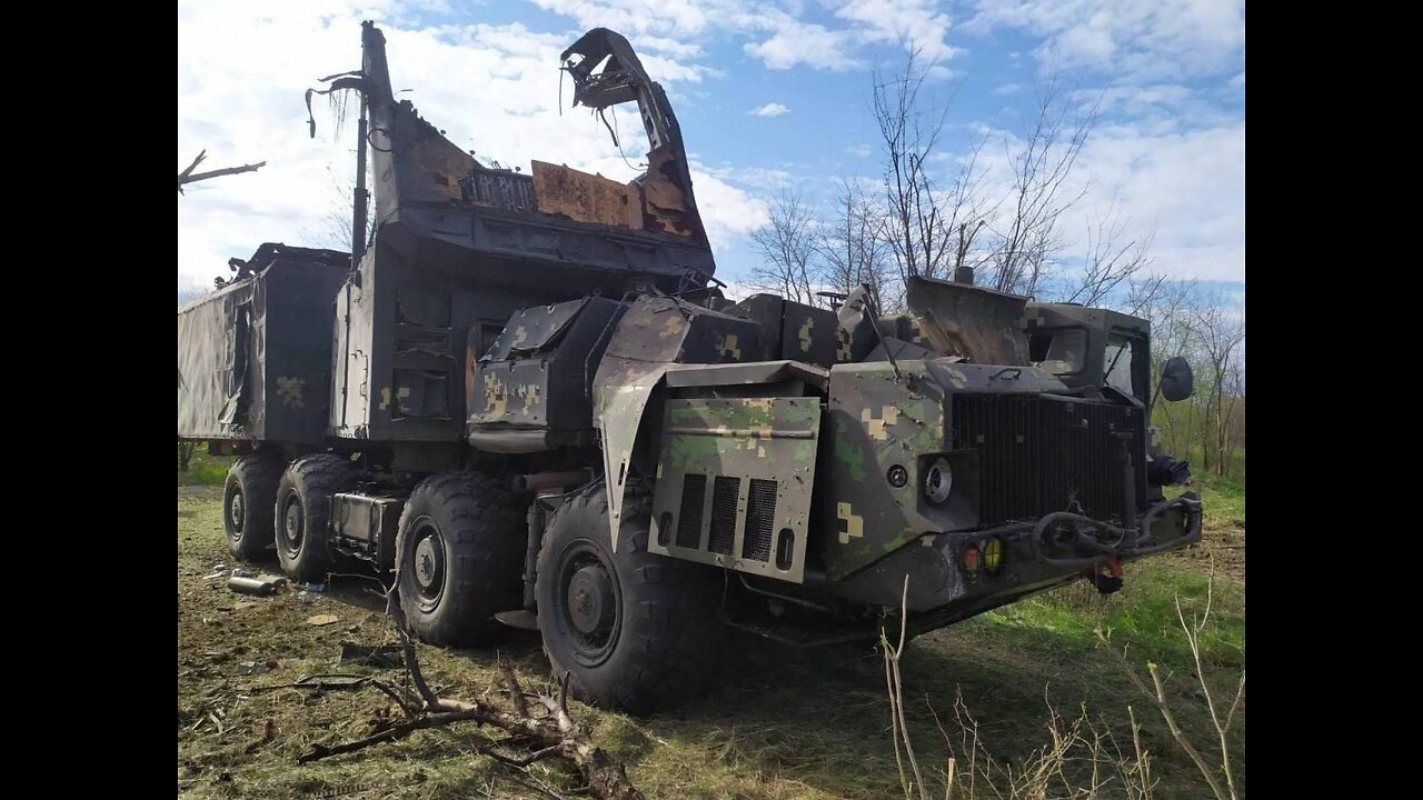 Vehiculo ucraniano derrotado
