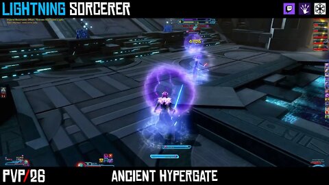 SWTOR 7.0 PvP Lightning Sorcerer | Ancient Hypergate Full Match