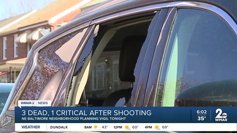 3 Dead, 1 Critical after shooting in Northeast Baltimore