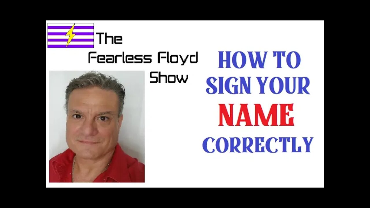 HOW TO SIGN YOUR NAME