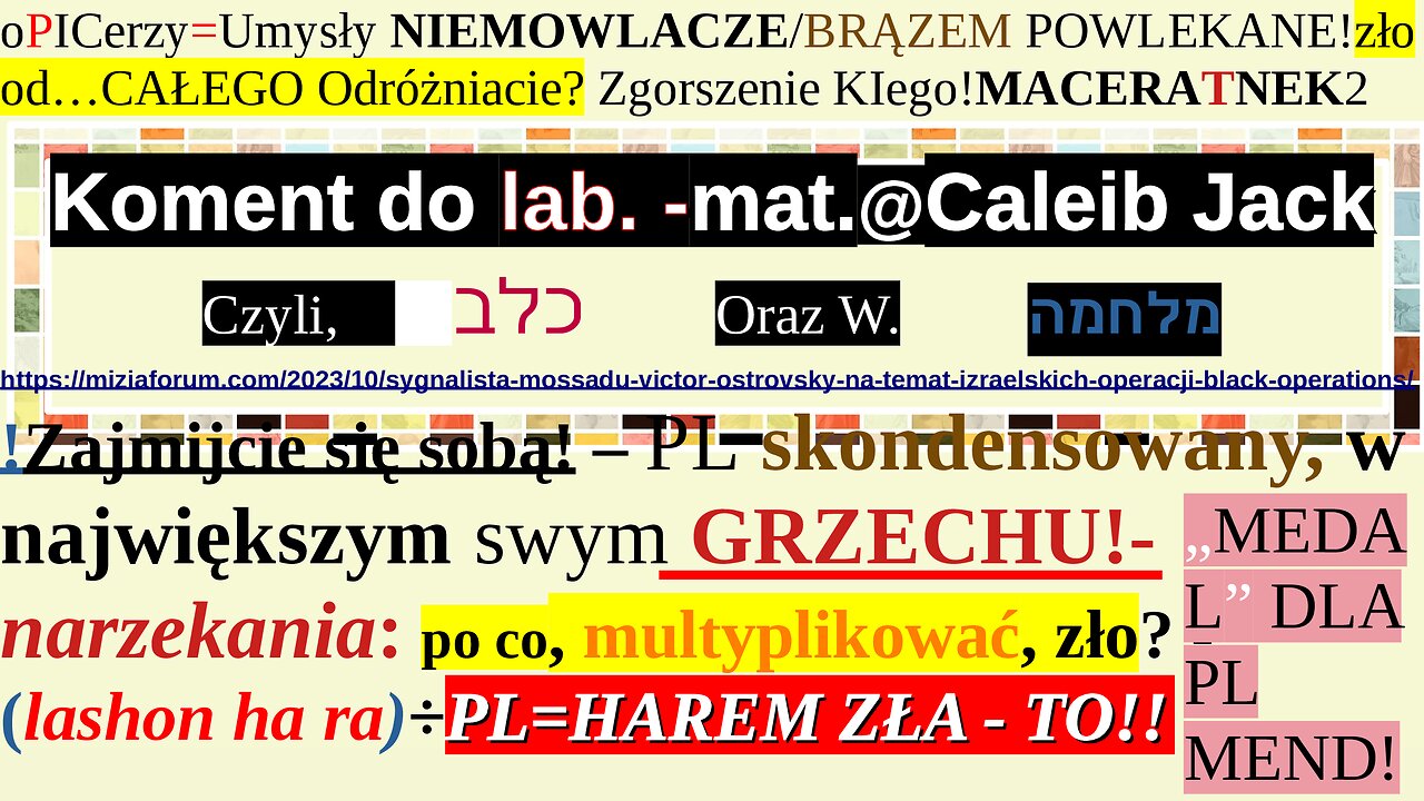 oPICerzy=Umysły NIEMOWLACZE/BRĄZEM POWLEKANE!zło od…CAŁEGO Odróżniacie? Zgorszenie KIego!MACERATNEK2