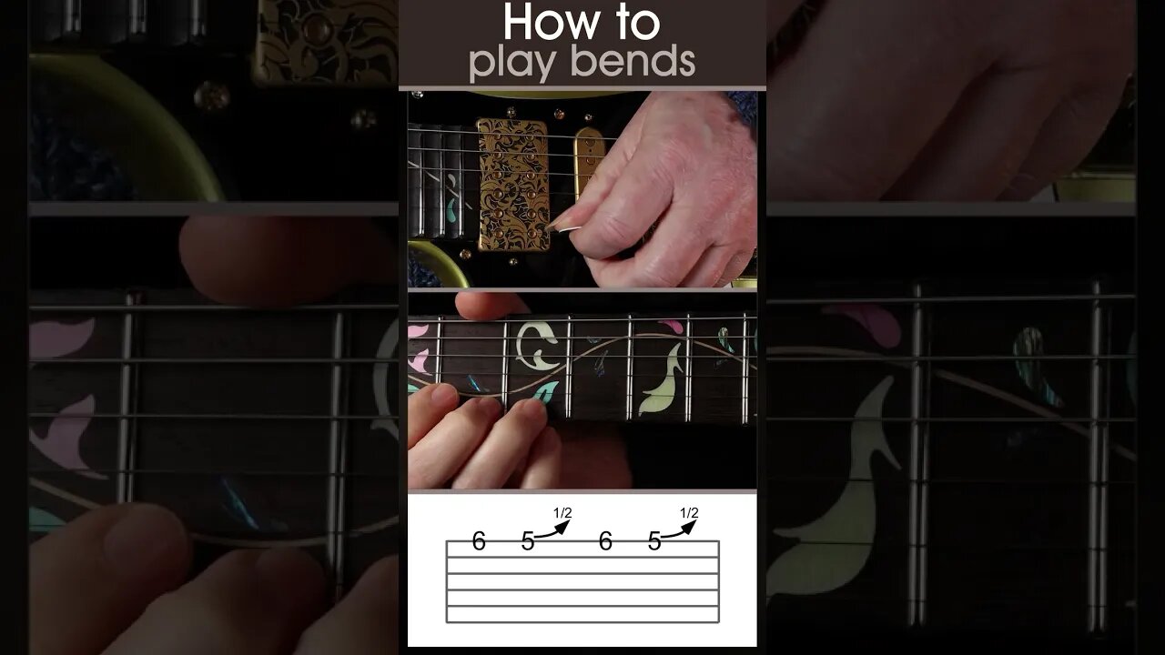 Left handed guitar lesson, How to play bends on guitar. #lefthandedguitar #guitartechnique