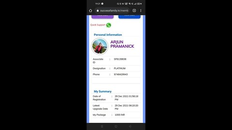 INR THUNDER SUCCESS FAMILY is a legal company | Today I have achieved my first designation: PLATINUM