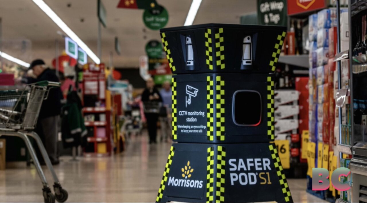 Supermarket uses robocop cameras in aisles to deter thefts