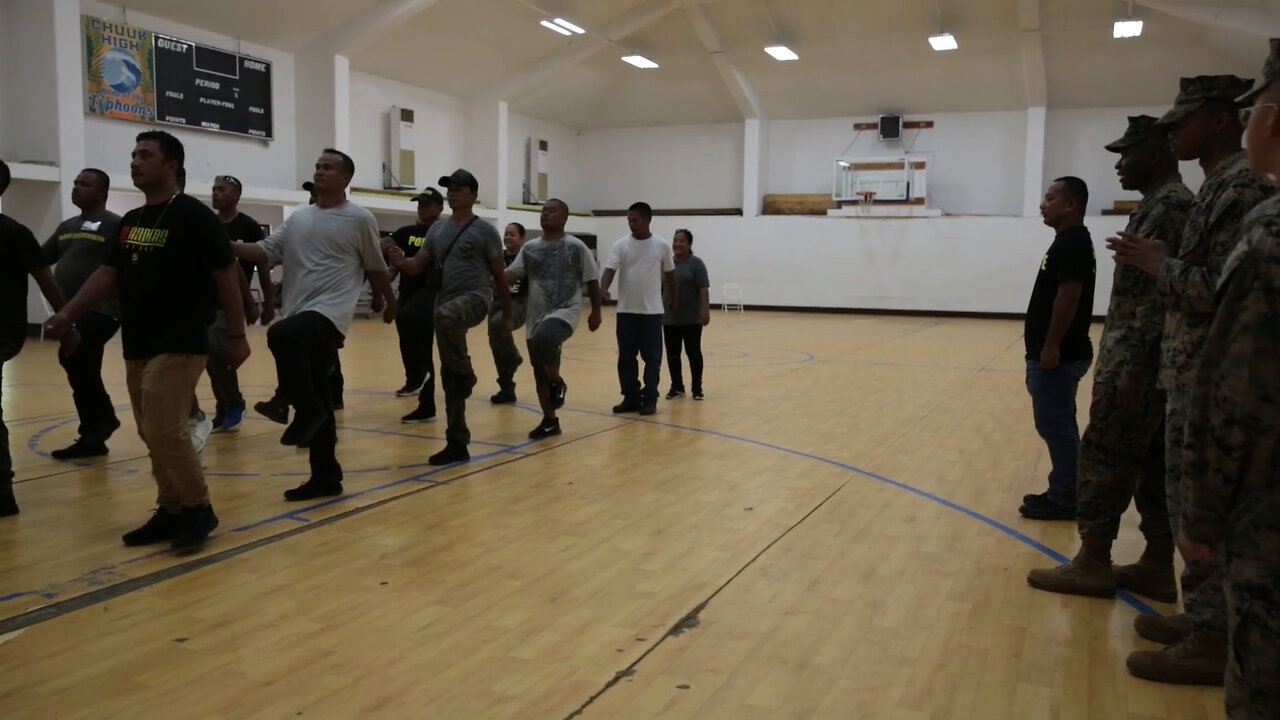 KM23: Chuuk State Police Academy Introduction To Drill B-Roll
