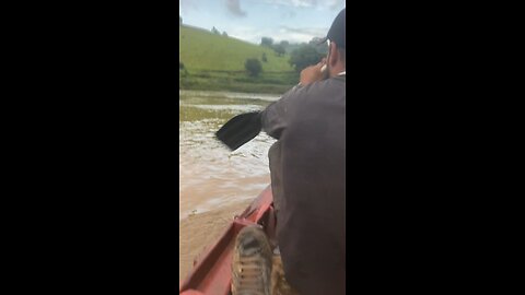 So de caiaque pra chega no ponto de pesca kk