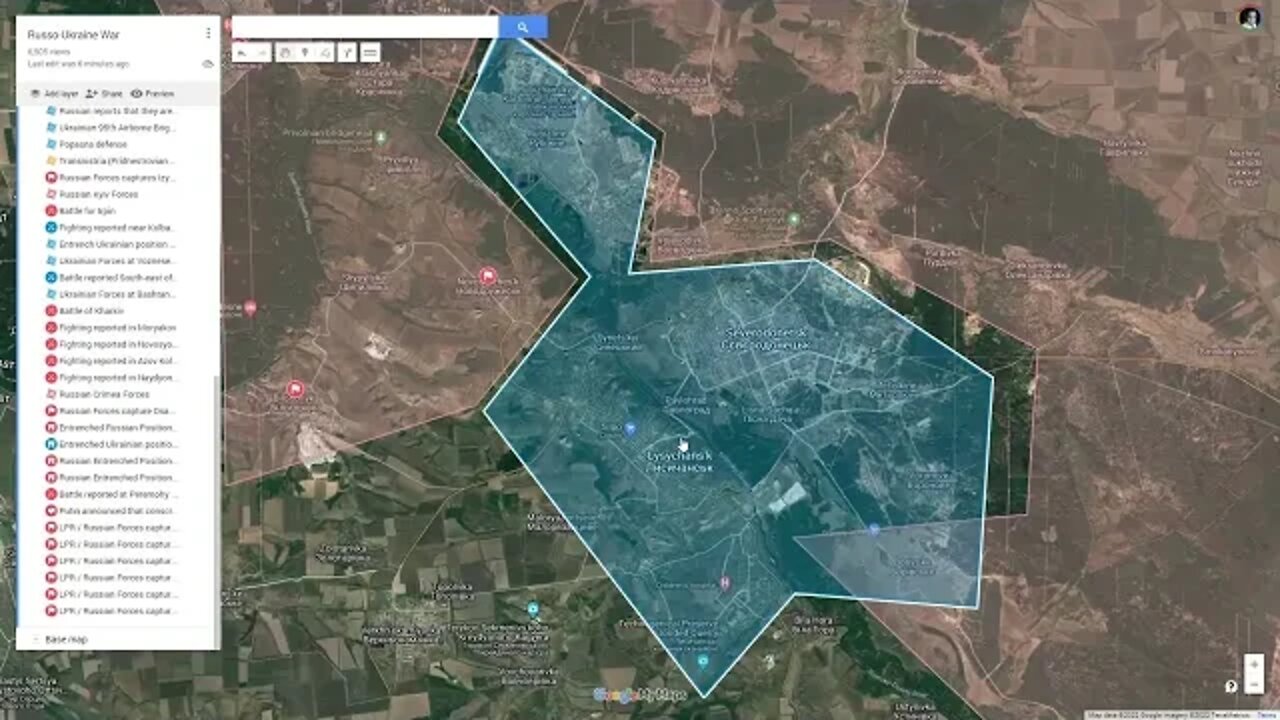 [ Luhansk Front ] LPR / Russian Forces attempting to encircle Severodonetsk from the north-east