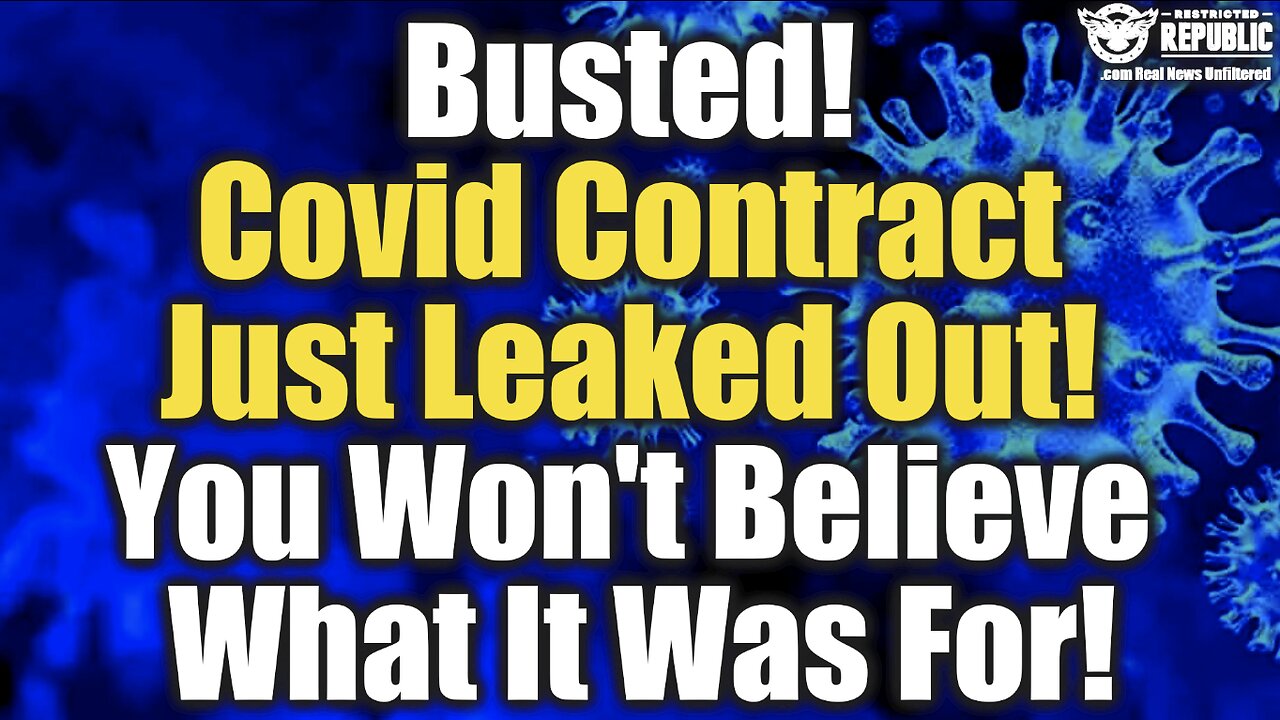 Busted! Covid Contract Just Leaked Out and You Won’t Believe What It Was For!