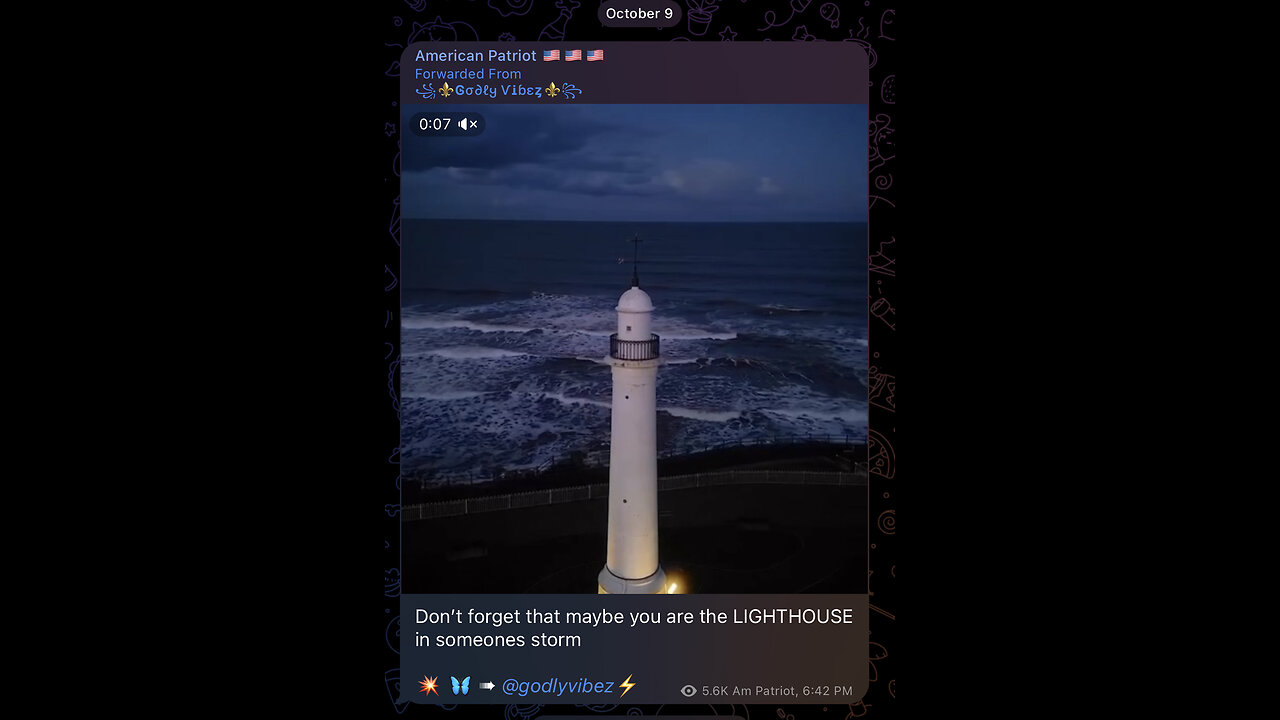 Don’t forget that maybe you are the LIGHTHOUSE in someones storm