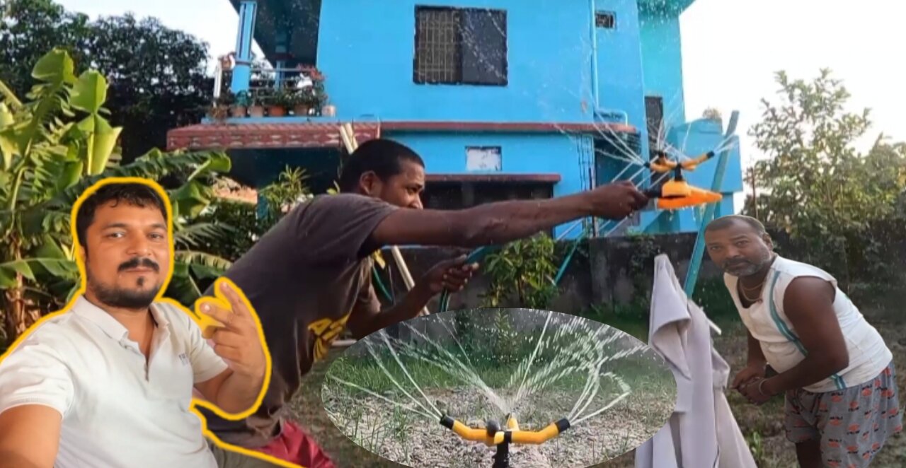 पानीको बचत हुनेभाे अब||Automatic Garden Sprinklers||अब भयो सजिलो बारिमा पानी पटाउन||Saurabvlogs