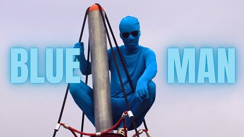 Blue Man - Public Prank