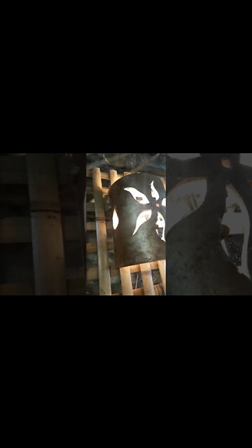 Luminária de parede de bambu #shorts