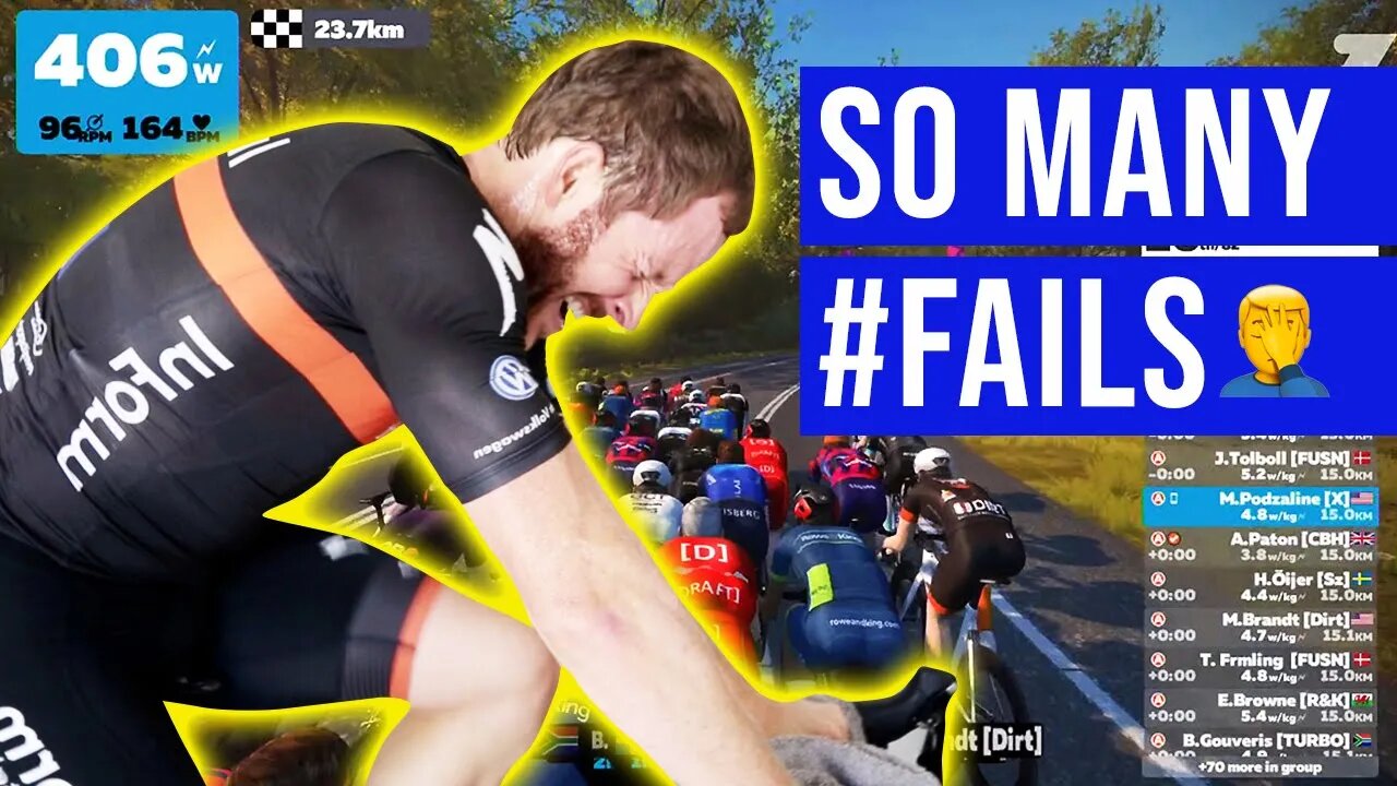 MY FIRST ZWIFT RACE (& I got stitched up!)