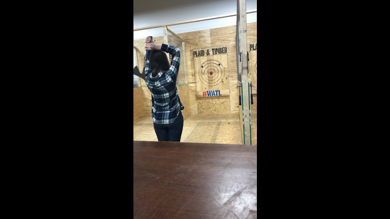 Axe Throwing Beginner Goes Crazy