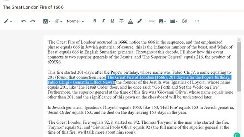 The Great London Fire of 1666 and The Jesuits #gematria #truth #kabbalah #numerology #occult #london