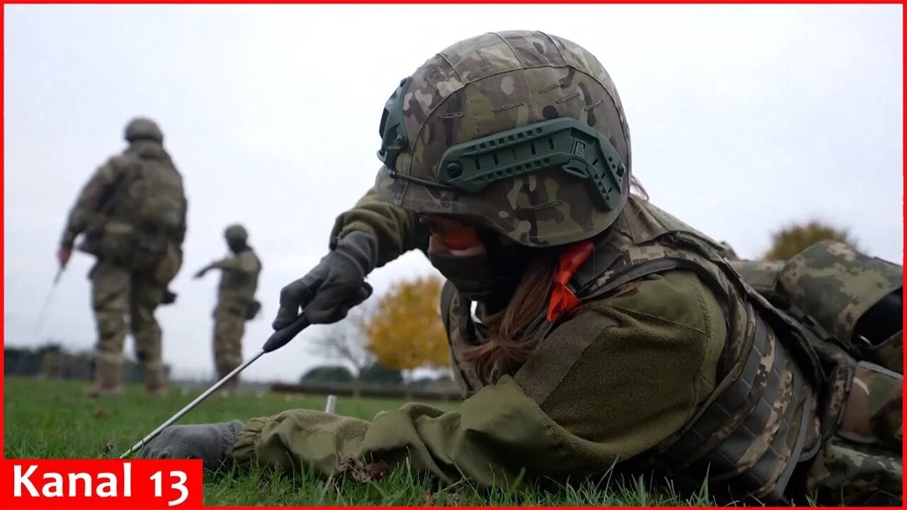 UK troops train Ukrainian troops in clearing mines