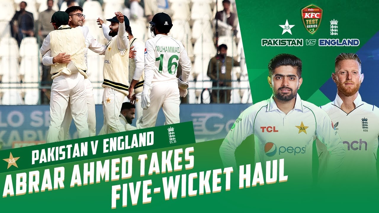 Abrar Ahmed Takes Five-Wicket Haul on Test Debut - Pakistan vs England - 2nd Test Day 1 - PCB - MY2T