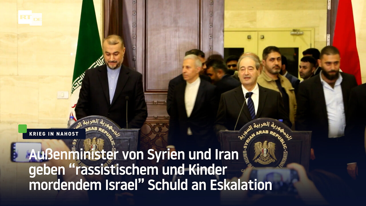 Syrien und Iran geben "rassistischem und Kinder mordendem Israel" Schuld an Eskalation