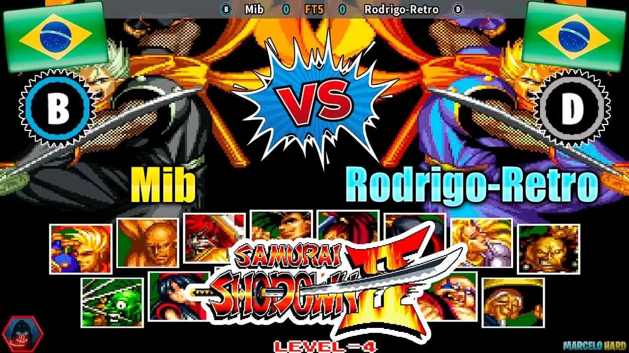 Samurai Shodown II (Mib Vs. Rodrigo-Retro) [Brazil Vs. Brazil]