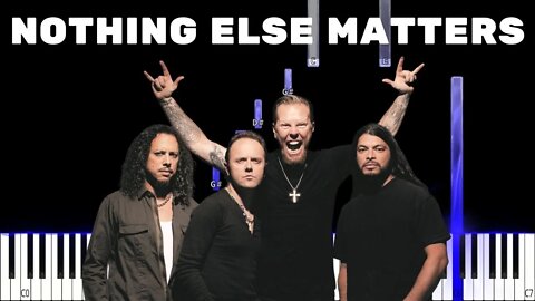 🤘 Nothing Else Matters - Metallica - Piano Tutorial