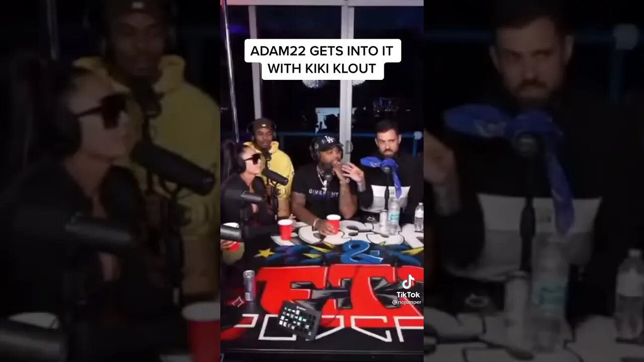 Adam 22 & Kiki Clout Get Into It..She Gets Put In Place #shorts