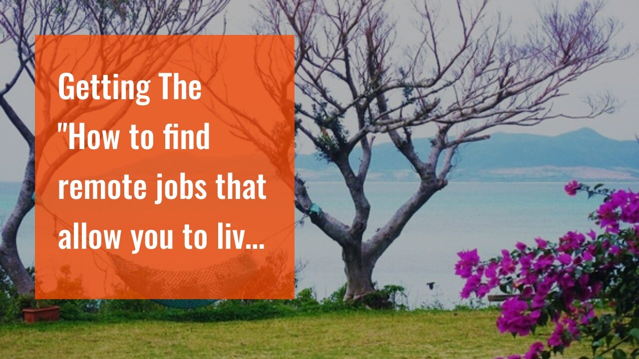 Getting The "How to find remote jobs that allow you to live a location-independent lifestyle" T...