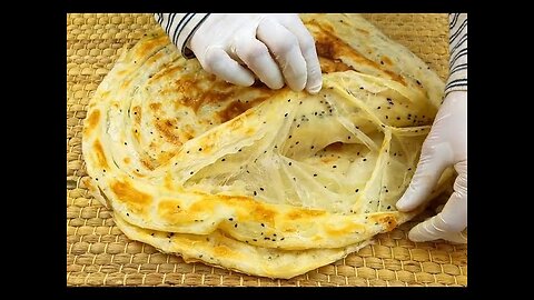 Yemeni MALAWAH recipe 'FlatBread' Multi Layered 'Bread' Layers - Layered Flat Yemeni Bread -