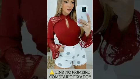 Blusa manga longa com Elastano/ Blusa manga Flare com renda/ Blusa outono/ shopee