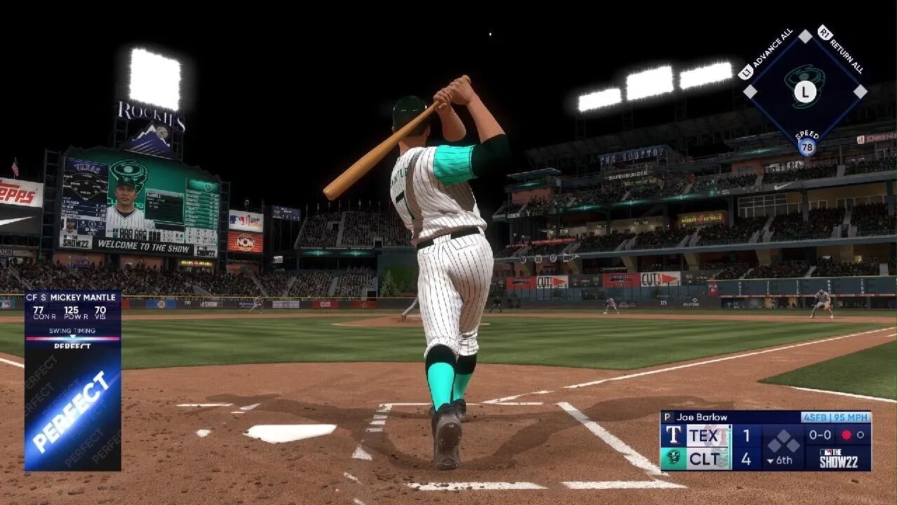 MLB The Show 22 M. Mantle 470 ft Blast