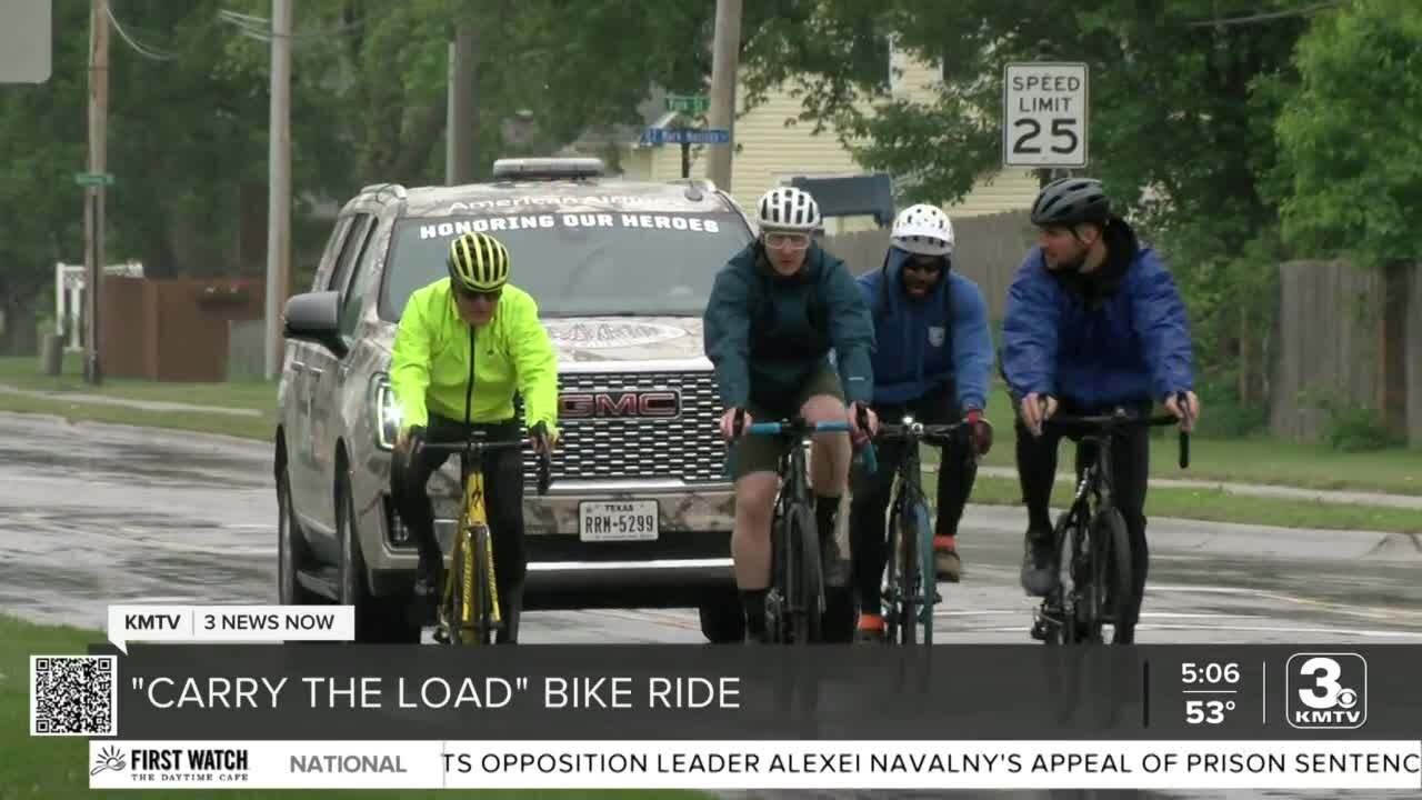 Riding through the rain for Carry the Load in Papillion