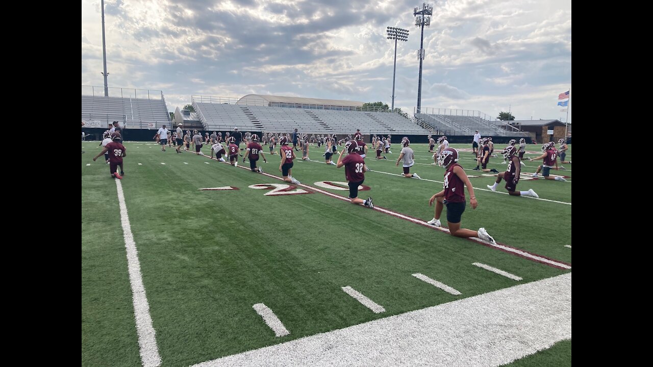 WATCH: Jenks holds first football practice in dangerous heat