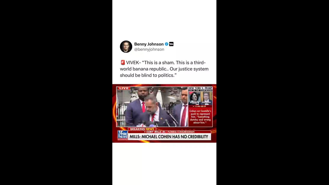 Vivek weighs in on Sham NYC Stormy Daniels Trial - H/T Benny Johnson