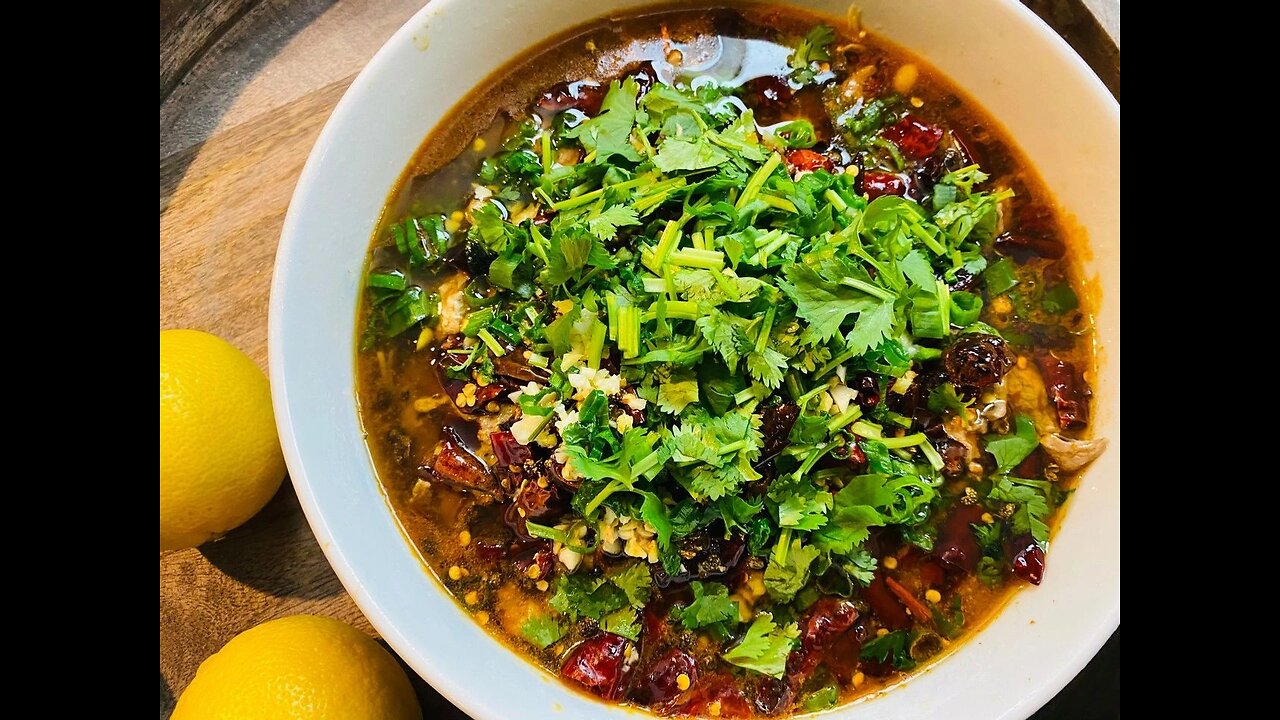 Szechuan Boiled Beef in Chili Broth 水煮牛肉