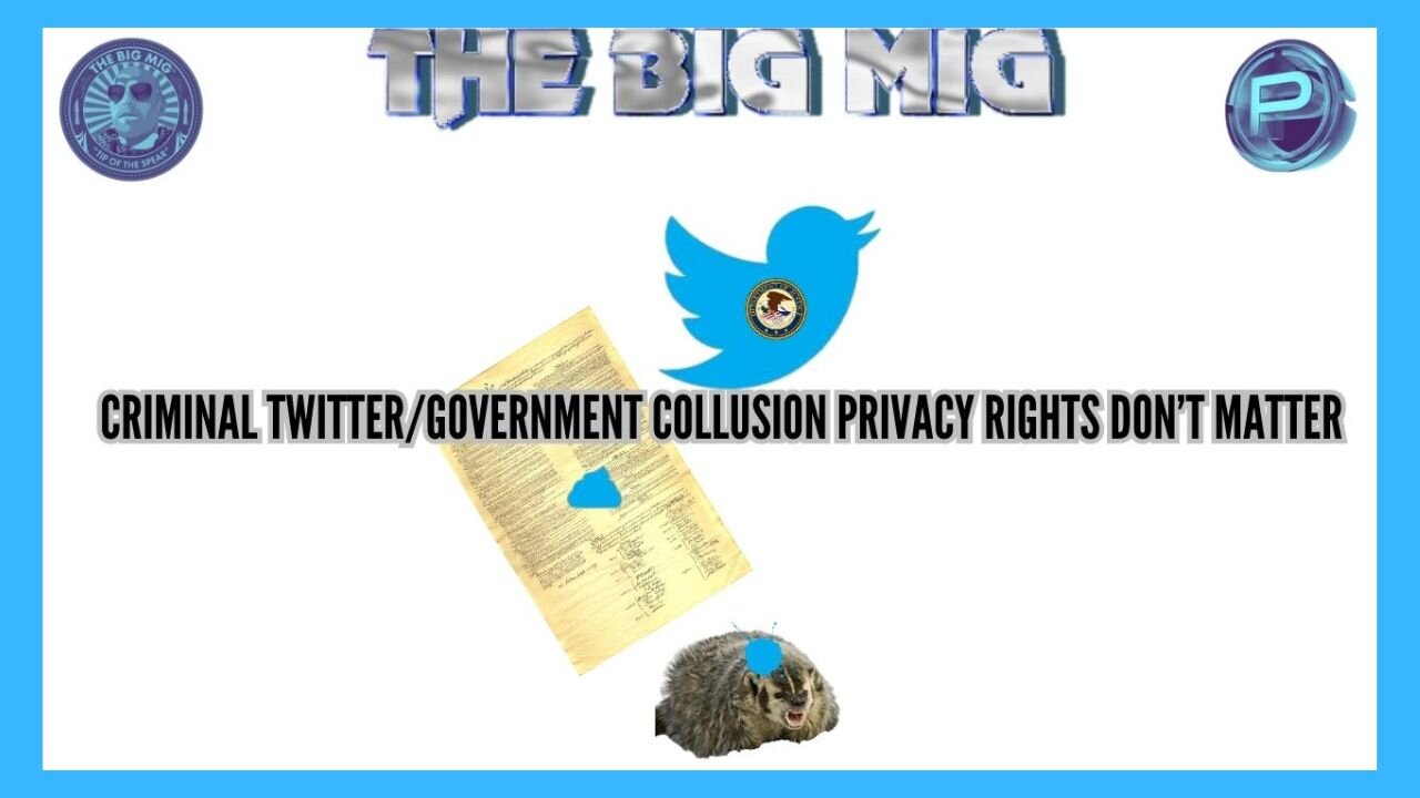 CRIMINAL TWITTER/GOVERNMENT COLLUSION PRIVACY RIGHTS DON’T MATTER