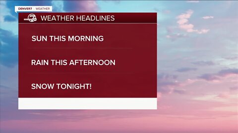 Sun turns to rain by the afternoon and snow tonight