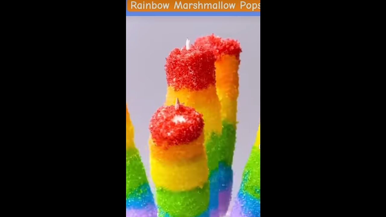 Fun and Easy Rainbow Marshmallow Pop ||