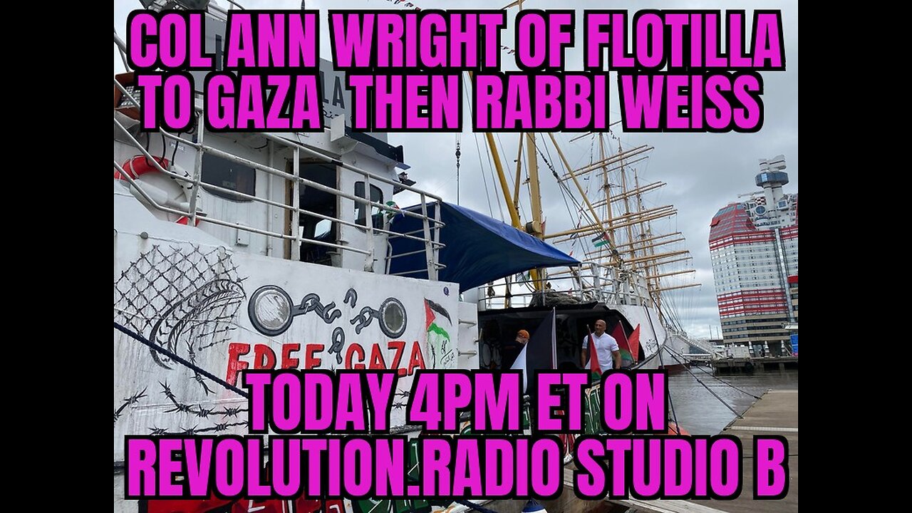 Retired Col ANN WRIGHT on GAZA FLOTILLA then RABBI DOVID WEISS Jews Against Zionism