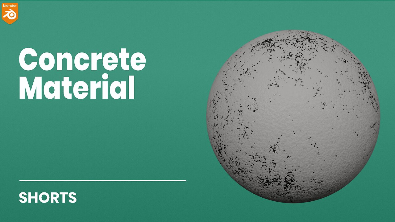 How to make a procedural concrete material in Blender [3.5] | Textures & Materials | #shorts