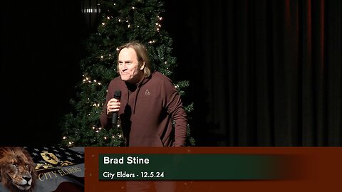 Brad Stine shares at City Elders Christmas Banquet