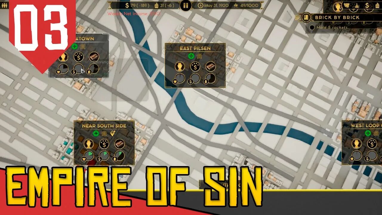 GERENCIAMENTO de Negócios e GRANDE MAPA - Empire of Sin #03 [Série Gameplay PT-BR]