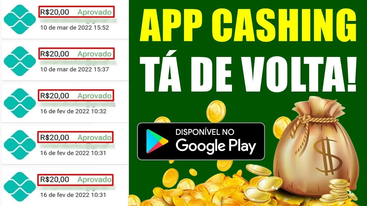 App Cashing Voltou! Ganhe R$20 Via Pix e Já Pode Sacar na Mesma Hora (Cashing Ganhe Dinheiro)