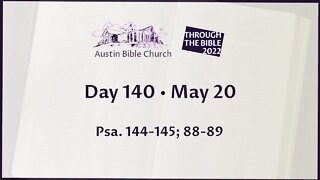 Through the Bible 2022 (Day 140)