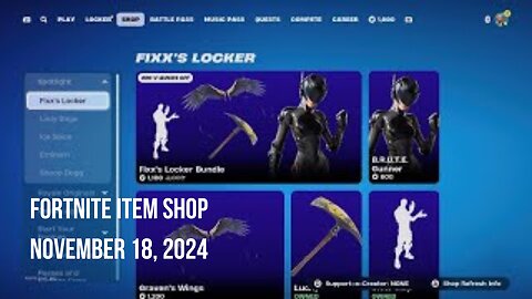 Fortnite Item Shop|November 18, 2024